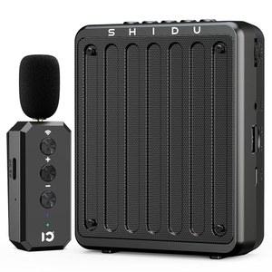 시두 20W 음성 증폭기 교실, 연설, 회의, 요가, 야외용 스피커가 있는 교사용 휴대용 마이크용 무선 라발리에 마이크로폰 블루투스 음성 증폭기