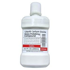 6.6 fl oz (200ml) 세륨 옥사이드 유리 연마 용액 - 제거용: 유막, 물 반점, 소용돌이, 물 얼룩, 앞유리 와이퍼 자국, 약간의 긁힘 및 효과적인 유리 표면 청소.