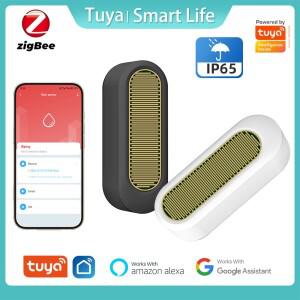TUYA 지그비 스마트 레인 감지 센서 세면대 어항 누수 모니터 알람 시스템 IP65 야외 방수 스마트라이프 앱
