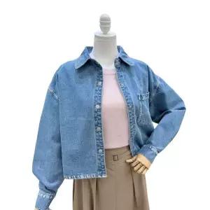 [하프클럽/에잇컨셉]브러쉬 데님 숏 자켓 C26B2FJP002