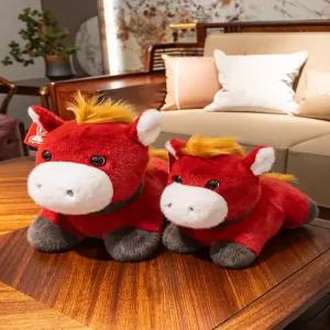 포니 봉제 인형 밤색 작은 조랑말 마스코트 생일 선물 새해 기념 장식 인테리어 소품