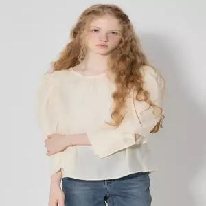 [오조크][오조크(OZOC)] 퍼프 절개 소매 블라우스 (택가격 84000원)