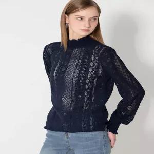 [오조크][오조크(OZOC)] 레이스 넥카라 블라우스 (택가격 79000원)