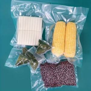 50pcs 진공 실러 가방 일회호환  밀폐 압축 투명 식품 포장 고기 과일  야채 용