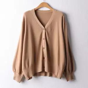 [하프클럽/] 심플루즈퍼프가디건 APF394M602 빅사이즈