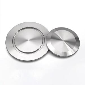 KF10 KF25 304 스테인리스 스틸 진공 블라인드 플레이트 엔드 커버 KF 튜브 삼중 클립 배플