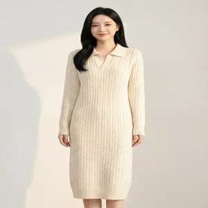 KARRA 트임넥케이블니트원피스_A6S0002