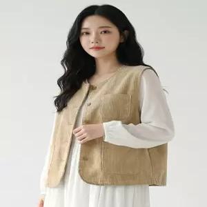 KARRA 골덴캐주얼버튼베스트_A6S0016