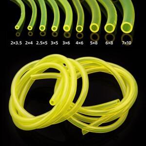 가솔린 호스 노란색 폴리우레탄 휘발유 파이프 바이크 오토바이 자동차용 내유성 유연 튜브 직경 2mm 3mm