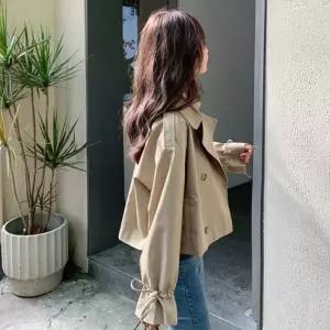 [다잇템]여자 오버랩 빅사이즈 폴리 탱크 트렌치코트