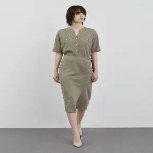 [올리비아로렌]사선 포켓 덧장 원피스__VVCOA4M4161