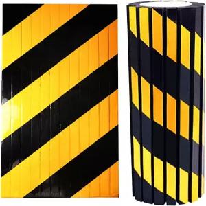 차고 스미스 GWP06 주차장용 벽 보호대 폼 기둥 코너 가드 - 반사 가장자리 모서리 및 범퍼 가드(2팩(블랙