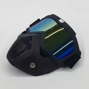 방풍 고글 마스크 미러실버 운동 바람막이 얼굴 보호 안경 실버 렌즈 프로 텍션