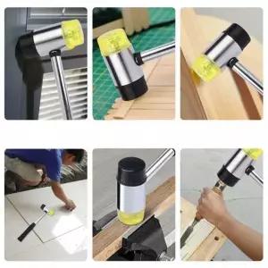 [셀러에이드]타일공사용 조립 다목적 고무 우레탄 망치 25파이