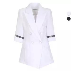 여성 소매레터라인 여름 린넨터치 정장 자켓