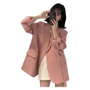 오버핏 정장 블레이저 데이트 여성 빅사이즈 프리 편안한 밴딩