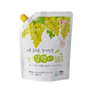[셀러허브]꽃샘 별난 알맹이 청포도 500g 파우치 에이드 (S45270380)
