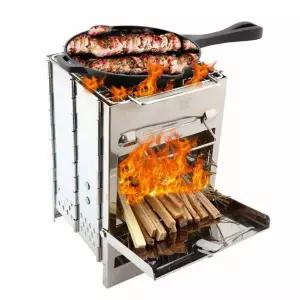 미니화목난로 접이식 휴대용 야외 사각 화로대