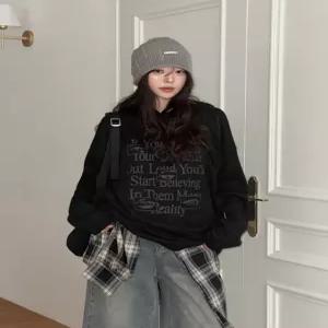 [제작] 씨유나우 골지 후드 티셔츠 86855 빅사이즈 여성의류