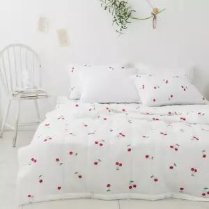 침구 간절기 잠트리 체리 시어서커 화이트 이불베개세트 여름