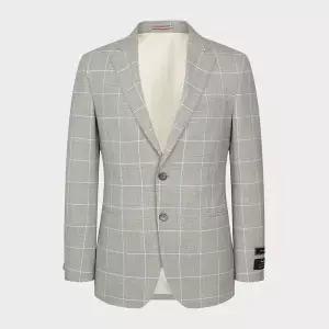 본 [테일러드핏] MARZOTTO 베이지 체크 수트