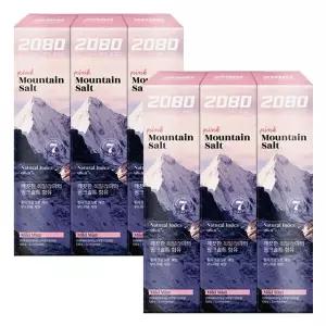 2080 퓨어치약 핑크 마일드민트향 120g X 6개