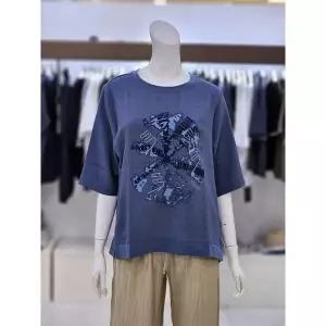 [트리아나]소고디자인 세이브존07 여성 면 혼방 라운드 반팔 티셔츠 AJ2TA08 AJ2TA08BL66_P343648168