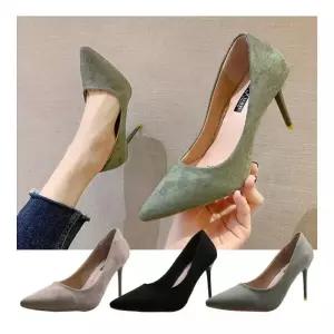 힐 뾰족굽 정장구두 굽 스웨이드 9cm 스틸레토 얇은