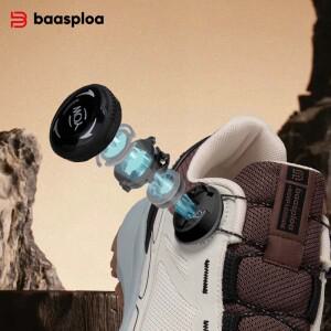 Baasploa 남성 하이킹 운동화  고  등산 신발 회전 버튼  디자이너 야외