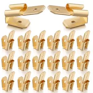 Tellegloww 25개 피기백 스페이드 커넥터 3방향 어댑터 듀얼 남성 대 싱글 여성 황동 퀵 스플라이스 단자