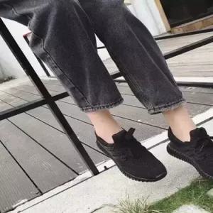 여친 바지 검정 회색 배기 청바지 진 봄가을 빅사이즈 통통 하이웨스트 일자 슬림핏 ST3