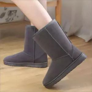 여자 겨울 방한부츠 털부츠 스웨이드 4컬러 미들 퍼안감 숏