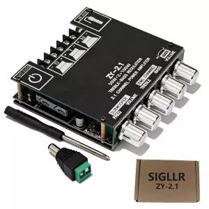 블루투스 5.1 오디오 스테레오 앰프 보드 200W 하이파이 2.1 채널 미니 서브우퍼 파워 모듈 트레블 및