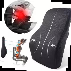 차량허리쿠션 메모리폼 등쿠션 의자 등받이 허리 받침대