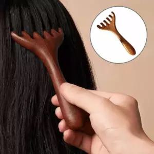 두피 머리지압 우드 마사지기 두피관리 마사지 괄사빗 두피괄사 빗 두피맛사지기구 얼