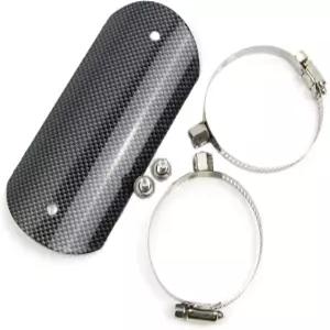 범용 모터사이클용 드림시크 배기 열 차폐 스테인리스 스틸 중간 파이프 링크 머플러 보호기 곡선 커버