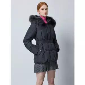 씨씨콜렉트 [CC콜렉트] 벨티드 하이넥 숏 구스 다운 BKC244PSG188