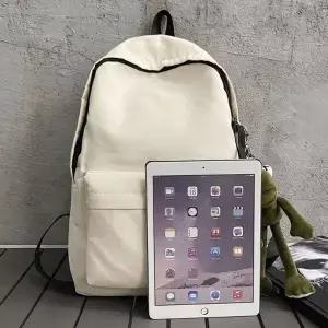 남녀공용 포켓 백팩 무지 심플 학생 가방 넉넉한 수납_24535509