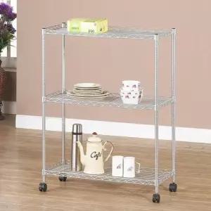 3단 조립식 선반장 틈새 실버 메탈선반 다용도 베란다 수납장 앵글 철제