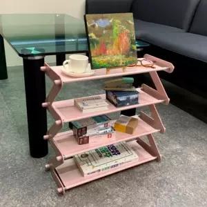 슬리퍼 현관 신발정리대 조립식 핑크