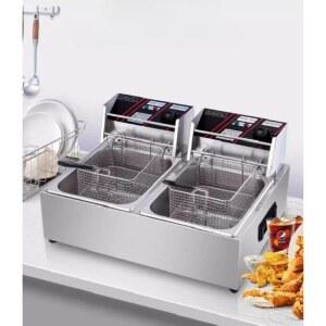더블 튀김기 탁상형 휴게소 탁상용 더블탱크 PC방 돈가스 프라이어 치킨 1 핫바 스틱