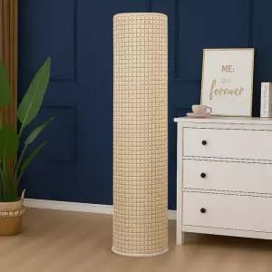 무드 체크 커버 덮개 먼지 보관용 스탠드 에어컨 베이지