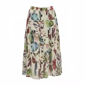 비꼴리끄 린넨 프린트 캉캉 스커트 B242WK3120