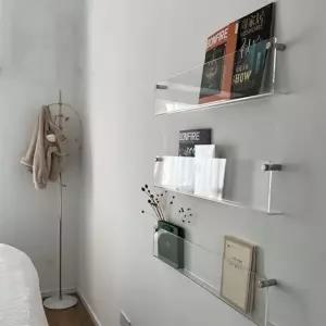 80cm 투명수납 책선반 북선반 잡지꽂이 벽걸이 책꽂이