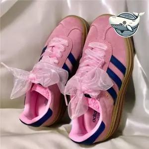 훈훈한 핑크 쉬폰 리본 운동화 끈 130cm nga8+7eTA