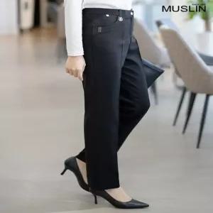 [모슬린]엄마옷 고리장식 일자 정장바지 613FGH515 마담중년여성빅사이즈50대60대