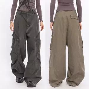 오버 와이드 SD-250502 브릭든 앞셔링 카고팬츠