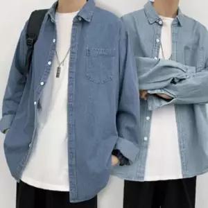 가을 청남방 겨울 연청 남성 진청 셔츠 데님 봄 패션