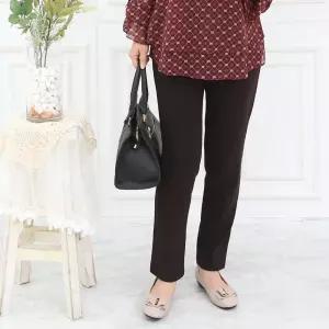 [모슬린]엄마옷 포켓 스톤 일자 팬츠 613FGH621 마담중년여성빅사이즈50대60대