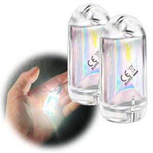 도킵 USB 미니 LED 랜턴, 캠핑용 방수 EDC 키체인 손전등 2팩 충전식 배터리 스틱 라이트 마그라이트 하키 개 목걸이 야간 근무용 (흰색 2팩)